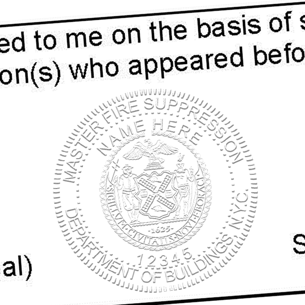 New York Master Electrician Embosser Imprint Example