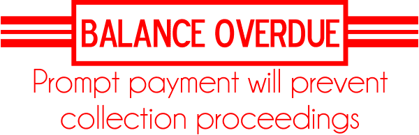 Balance Overdue Stamp