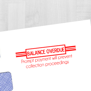Balance Overdue Stamp Imprint Example