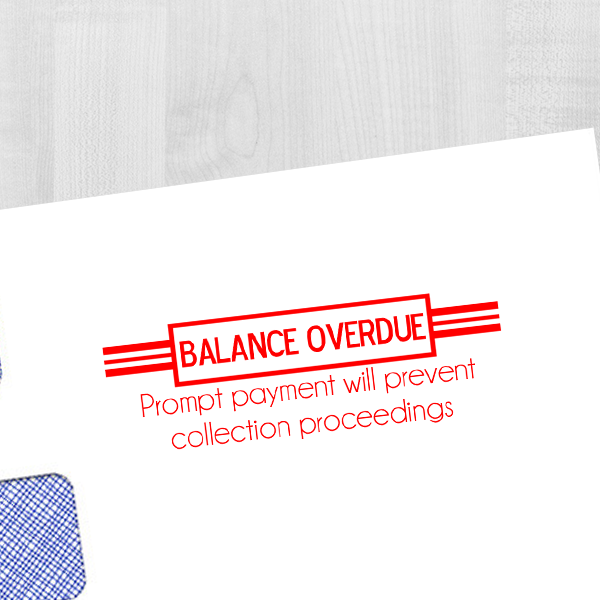 Balance Overdue Stamp Imprint Example