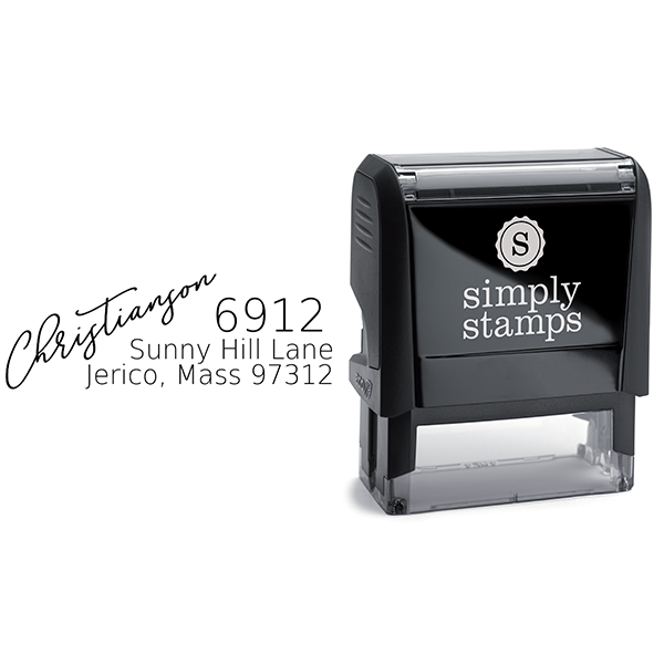 Christianson Address Stamp Body and Design