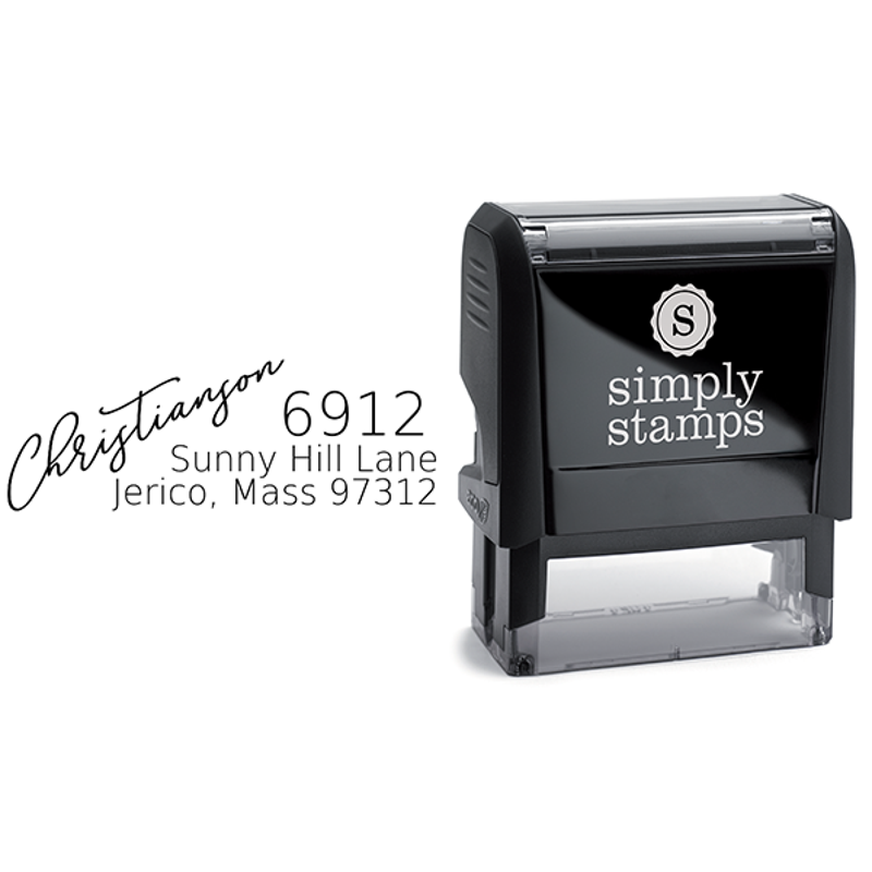 Christianson Address Stamp Body and Design