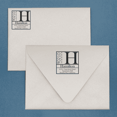 Hamilton Square Address Stamp - alternate view