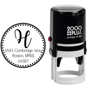 Cambridge Round Address Stamp Body and Design