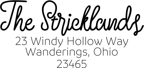 Strickland Address Stamp