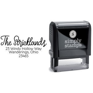Strickland Address Stamp Body and Design