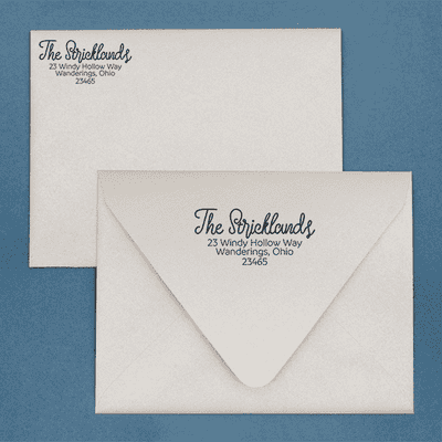 Strickland Address Stamp - alternate view