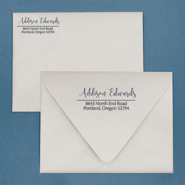 Edwards Address Stamp Imprint Example