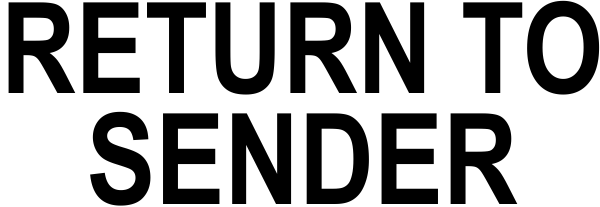 Return to Sender Stamp