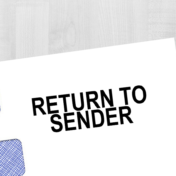 Return to Sender Stamp Imprint Example