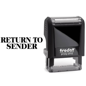 Return to Sender Block Stamp Body and Design