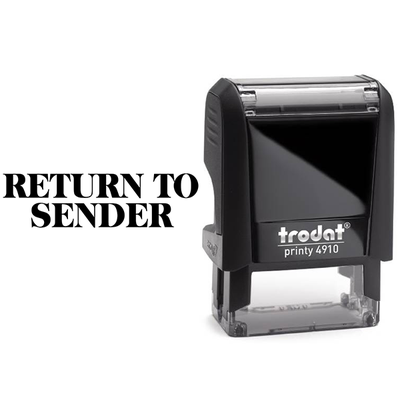 Return to Sender Block Stamp - alternate view