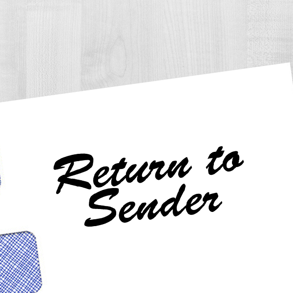 Script Return to Sender Stamp Imprint Example