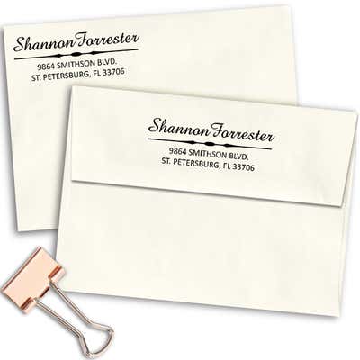 Forrester 3 Line Address Stamp - alternate view