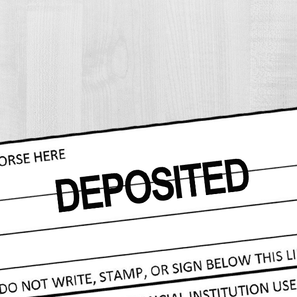 Deposited Stamp Imprint Example