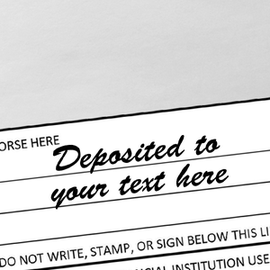 Script Deposited Account Stamp Imprint Example