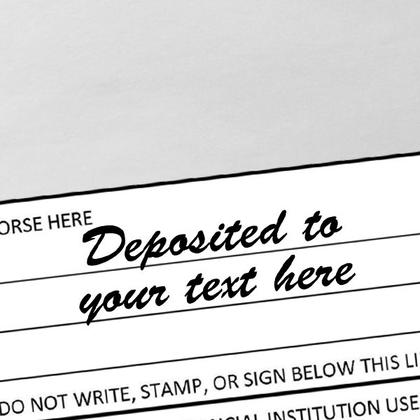 Script Deposited Account Stamp Imprint Example