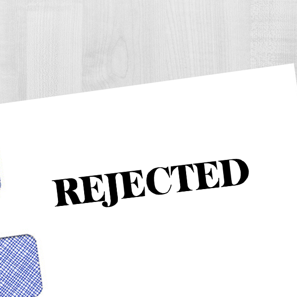 Rejected Banker Stamp Imprint Example