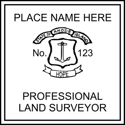 Rhode Island Land Surveyor Seal - alternate view