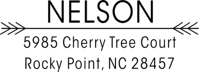 Nelson Double Arrow Custom Address Stamper