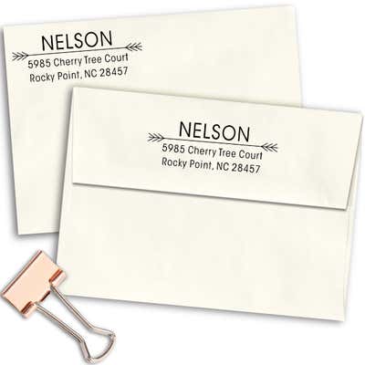 Nelson Double Arrow Address Stamp - alternate view