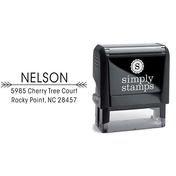 Nelson Double Arrow Address Stamp Body and Imprint