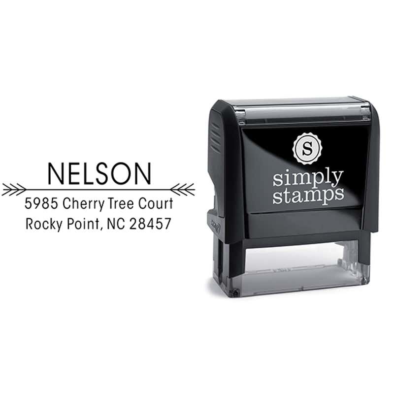 Nelson Double Arrow Address Stamp Body and Imprint