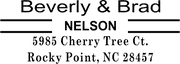 Double Line Last Name Address Stamp