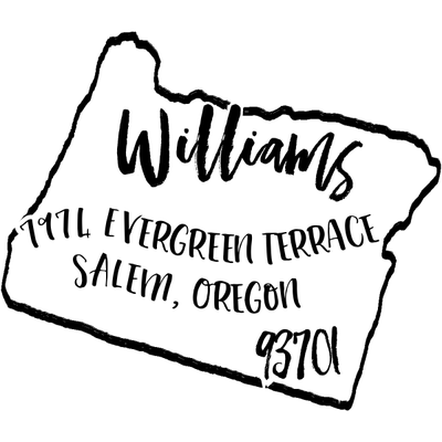 Custom Oregon Address Stamp