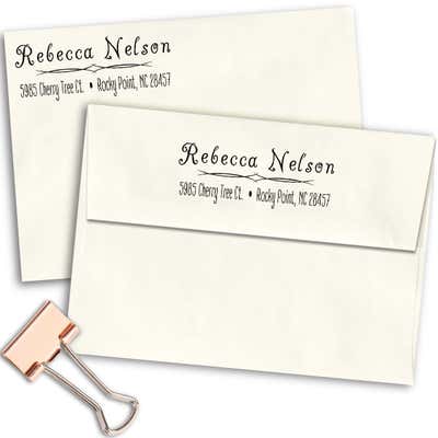 Nelson Deco Return Address Stamp - alternate view
