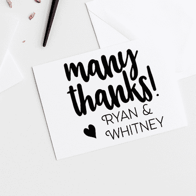 Custom Many Thanks Stamp - alternate view