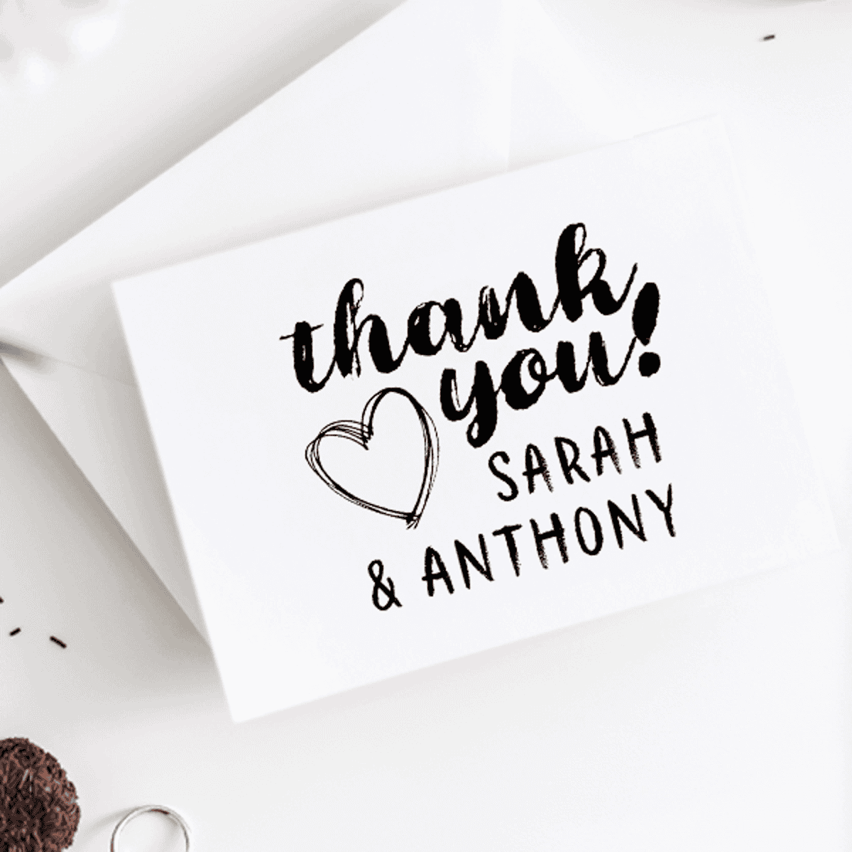 Custom Thank You Brush Stamp Imprint Example