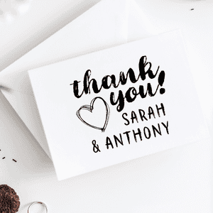 Custom Thank You Brush Stamp Imprint Example