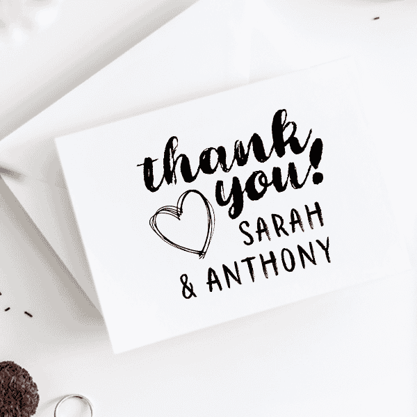 Custom Thank You Brush Stamp Imprint Example