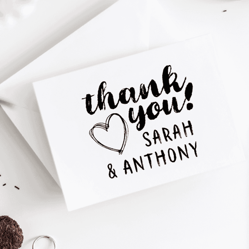 Custom Thank You Brush Stamp Imprint Example
