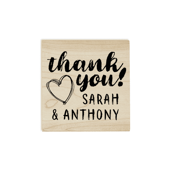 Custom Thank You Brush Stamp Body and Design