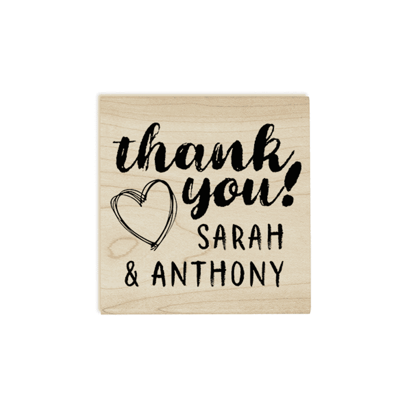 Custom Thank You Brush Stamp Body and Design