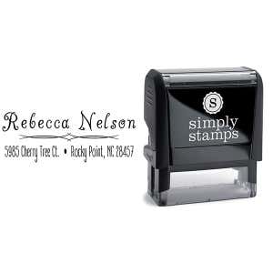 Nelson Deco Return Address Stamp Body and Imprint