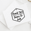 Honeycomb Thank You Stamp Imprint Example