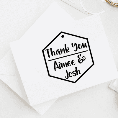 Honeycomb Thank You Stamp - alternate view