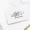 Custom Swirls Thank You Stamp Imprint Example