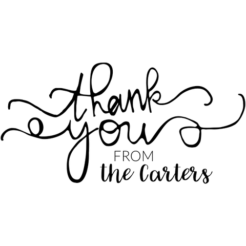 Custom Swirls Thank You Stamp