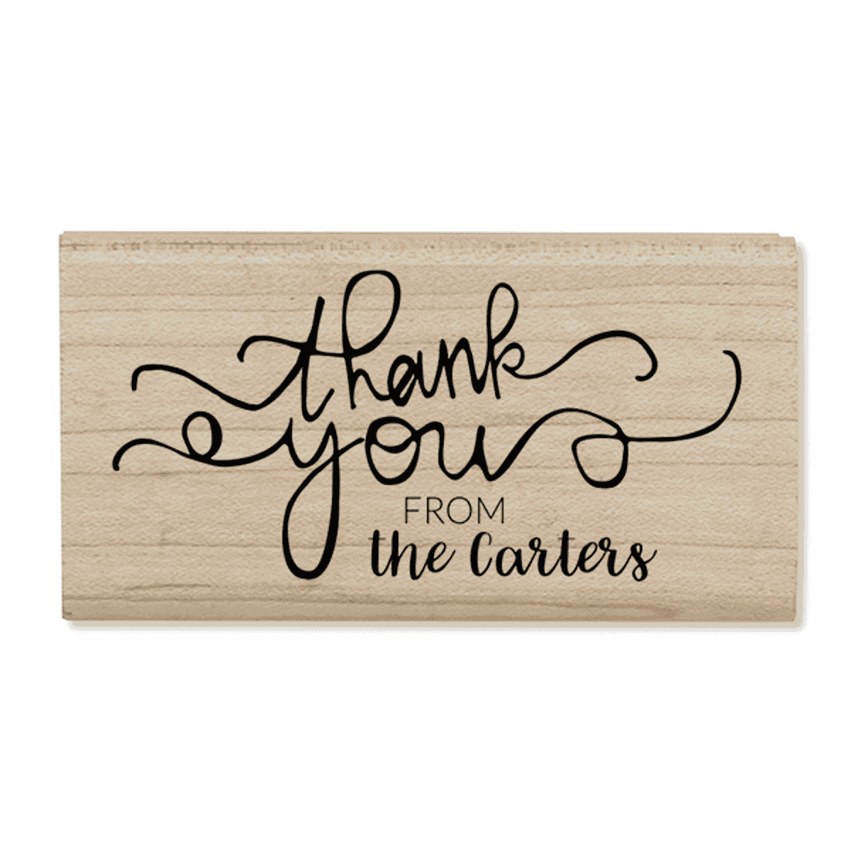 Custom Swirls Thank You Stamp Body and Design