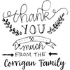 Banner Laurel Thank You Stamp