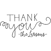 Mix Type Thank You Stamp
