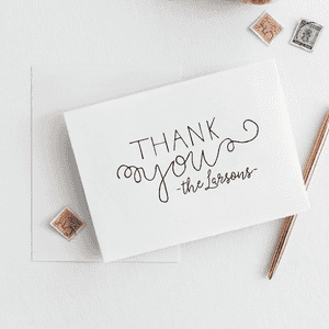 Mix Type Thank You Stamp Imprint Example