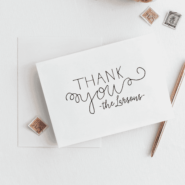 Mix Type Thank You Stamp Imprint Example