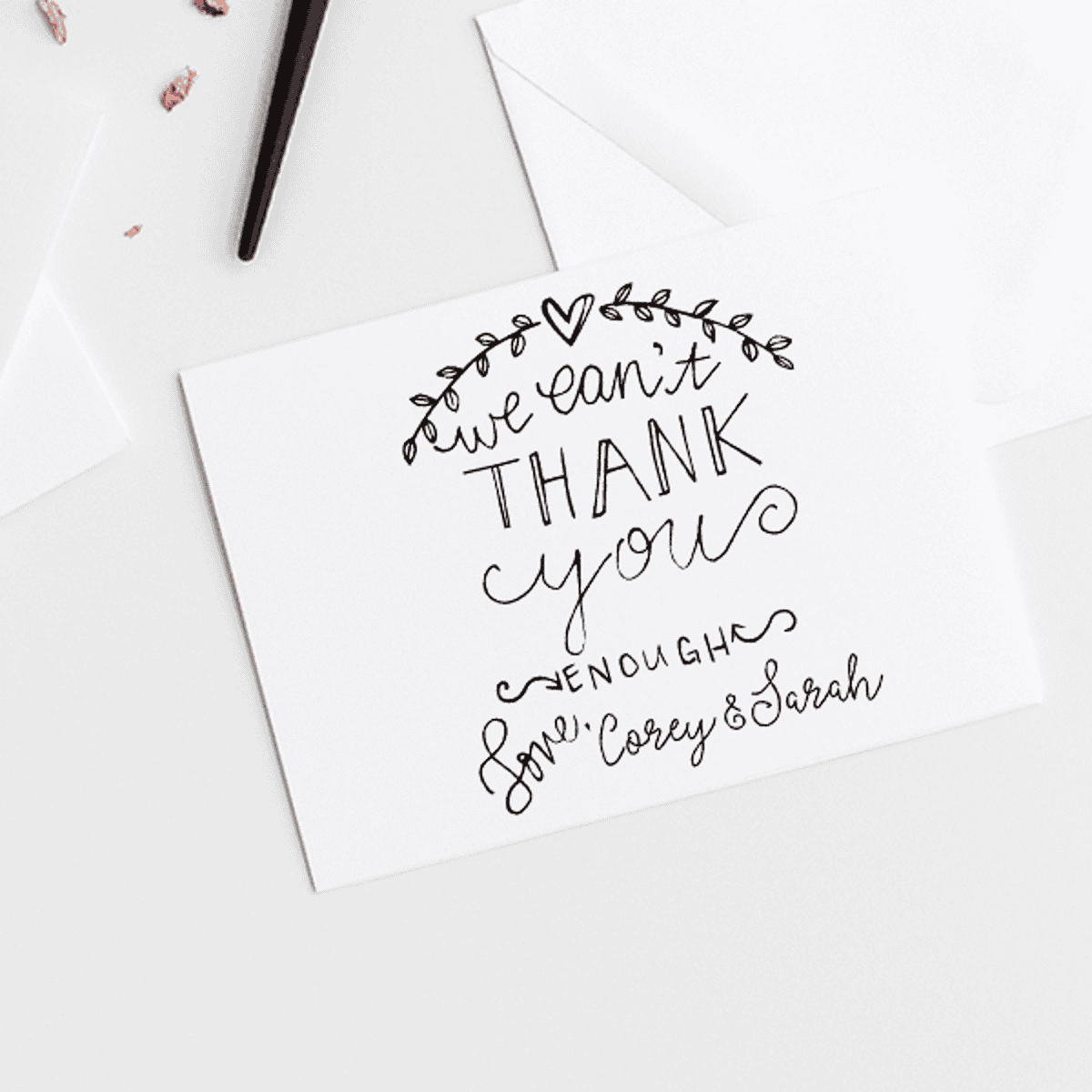 Thank You Enough Stamp Imprint Example