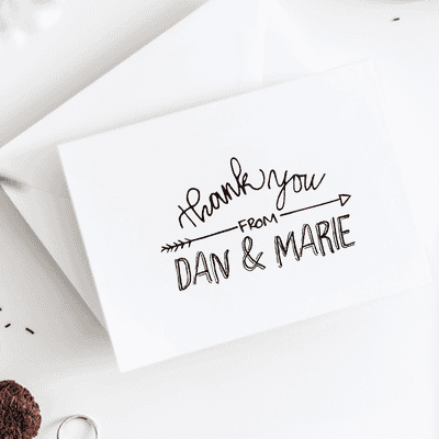 Thank You Arrow Stamp - alternate view