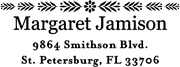 Jamison Single Flower Deco Address Stamp